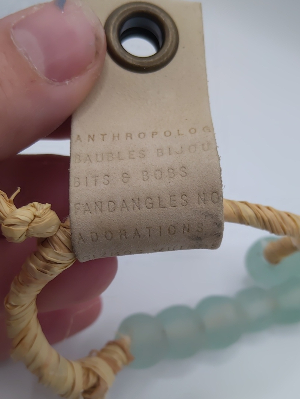 Anthropologie Seafoam Green Sea Glass Beaded Necklace - Picture 4 of 6